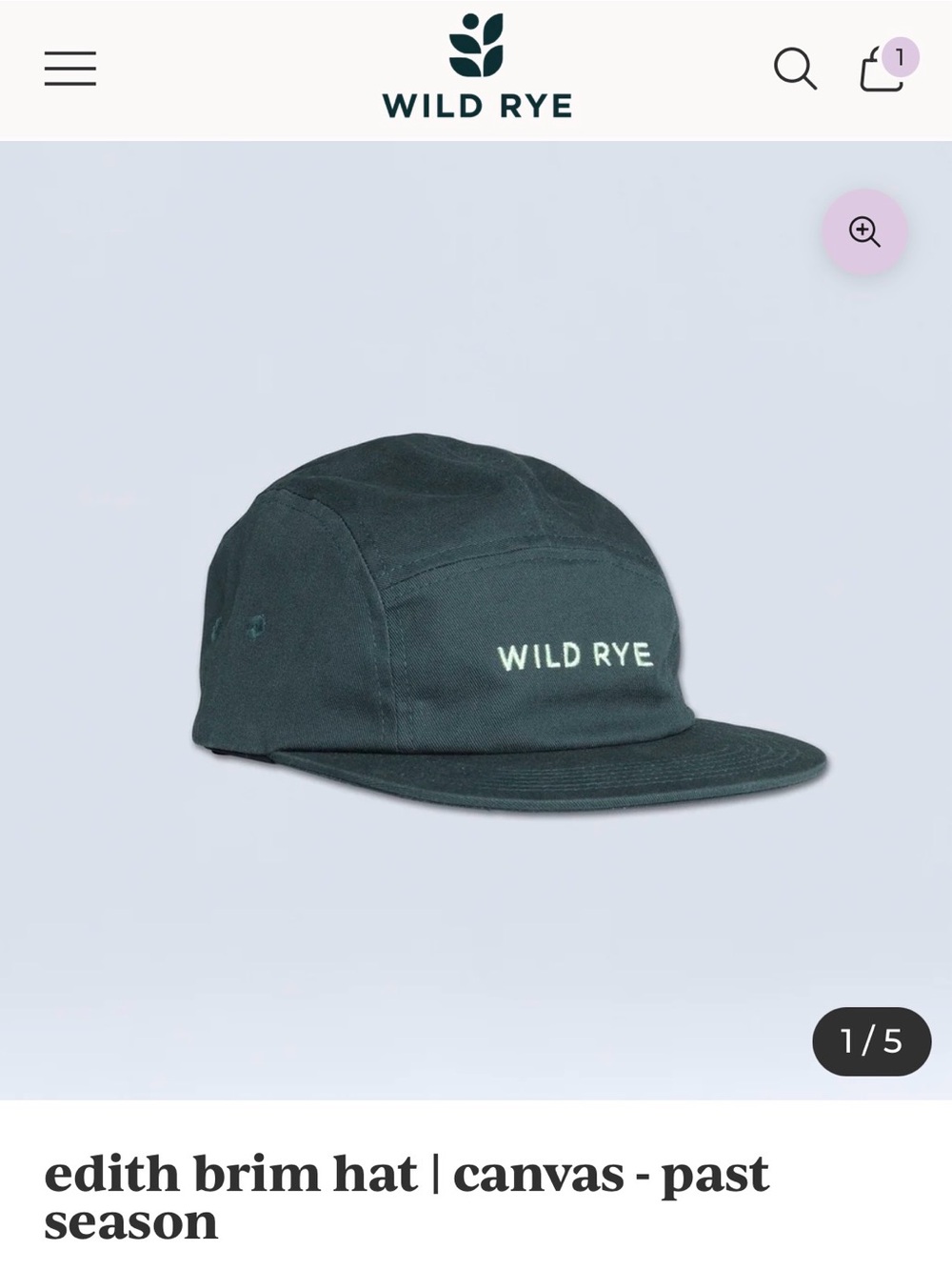 Wild Rye Edith Brim Hat - Canvas - Shaded Spruce